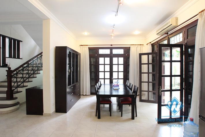 High quality house for rent with garden around in Ciputra area, Tay Ho District, Ha Noi